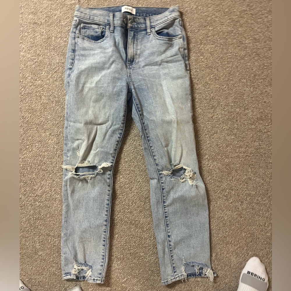 Pistola Light Wash Distressed Boyfriend Jeans